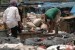Sejumlah pekerja mengemas sampah-sampah plastik di kawasan Tempat Pengolahan Sampah Terpadu (TPST) Bantargebang, Kota Bekasi, Jawa Barat. 