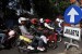  Sejumlah pemudik bermotor mulai berdatangan di jalan raya Kalimalang, Bekasi, Jawa Barat, Ahad (26/8).     (Adhi Wicaksono)