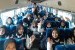 Sejumlah petugas haji Daker Madinah berada di dalam bus yang akan mengantar mereka menuju Bandara Soekarno Hatta, Cengkareng, Banten, Kamis (4/7).