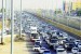 Jeddah Terus Dilanda Kemacetan Lantas. Foto: Suasana kepadatan lalu lintas di jalan raya Haramain, Jeddah. 