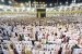 Suasana tarawih di akhir Ramadhan di Masjidil Haram.