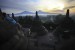 Wisatawan memotret matahari terbit dari Candi Borobudur, Magelang, Jawa Tenngah.