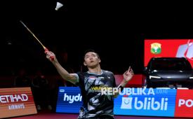 Pebulu tangkis tunggal putra Indonesia Jonatan Christie (ilustrasi). Jojo, sapannya, akan tampil pada babak 32 besar China Open, Rabu (22/7/2026).