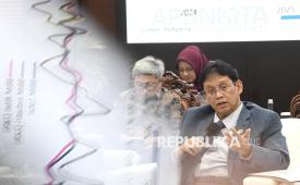 Menteri Keuangan Purbaya Yudhi Sadewa menyampaikan paparan saat konferensi pers APBN KiTa edisi Mei 2026 di Jakarta, Selasa (5/5/2026). Kementerian Keuangan melaporkan Anggaran Pendapatan dan Belanja Negara (APBN) hingga Maret 2026 mengalami defisit sebesar Rp240,1 triliun atau setara 0,93 persen terhadap Produk Domestik Bruto (PDB), namun masih dalam kondisi terkendali. 