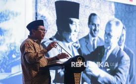 Duta Besar Indonesia untuk Tunisia Zuhairi Misrawi menyampaikan pidato saat acara Business Forum: Exploring Tourism Opportunities, Bridging Indonesia and Tunisia di Radison Blu, Tunisia, Kamis (18/9/2025).