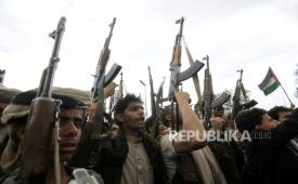 Ilustrasi Houthi. Amerika Serikat berupaya mehadang Houthi di Laut Merah