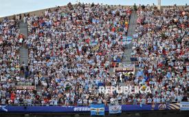 Suporter timnas Argentina.