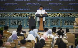 President Prabowo Subianto delivered a speech at the Nuzulul Quran commemoration at the State Palace in Jakarta on Tuesday (March 10, 2026). 