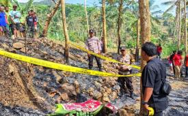 Polisi tangani nenek meninggal terbakar saat bakar daun di Tulungagung.
