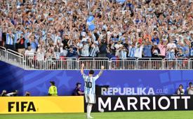 Penyerang timnas Argentina Lionel Messi.