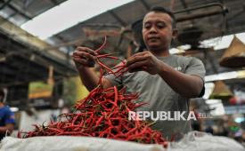 Pedagang cabai merah (Ilustrasi)