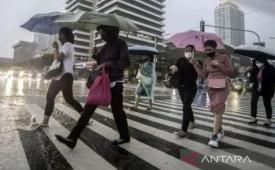 BMKG prakirakan wilayah Jakarta hujan ringan pada Jumat.