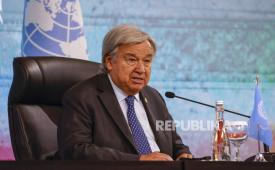 Sekjen PBB Antonio Guterres menyerukan agar Israel tidak menyerang Rafah.