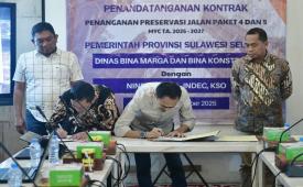 Pemprov Sulsel teken kontrak preservasi jalan senilai Rp1 triliun.