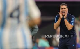Pelatih Argentina Lionel Scaloni.