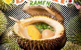 Ramen durian, menu baru yang diluncurkan secara terbatas oleh Menya Shi Shi Do di Selangor, Malaysia.