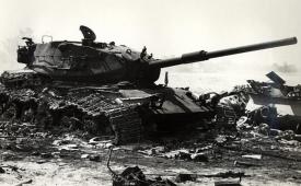 Tank Israel yang rusak pada hari-hari awal Perang Yom Kippur