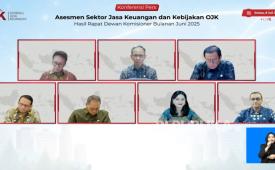 Pemaparan hasil Rapat Dewan Komisioner Otoritas Jasa Keuangan, Selasa (8/7/2025).
