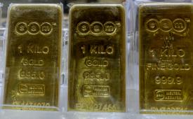 Ilustrasi perdagangan emas.