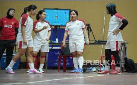 Para pemain Timnas Futsal Wanita Indonesia.