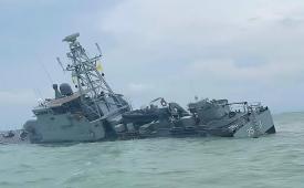 Kapal perang Iran yang ditenggelamkan Angkatan Laut AS di Samudera Hindia, 4 Maret 2026. (ilustrasi)