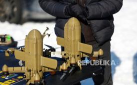 Ilustrasi drone militer.