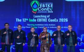 Launching The 12th IndoEBTKE ConEx 2026 di kawasan Jakarta Pusat, Jumat (13/3/2026). 