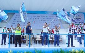 Program Mudik Gratis BUMN 2026 resmi dilepas melalui prosesi flag off di Ring Road Gelora Bung Karno (GBK), Senayan, Jakarta, Selasa (17/3/2026). 