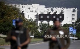 Pemandangan hotel Serena yang menjadi tuan rumah putaran terakhir perundingan perdamaian antara Amerika Serikat dan Iran, di Islamabad, Pakistan, 20 April 2026.