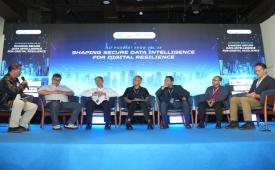 Suasana R17 Podcast Show (RPS) Vol. 04 bertema “Shaping Secure Data Intelligence for Digital Resilience” di Discovery SCBD, Jakarta pada Kamis (23/4/2026).