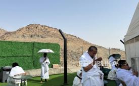 Jamaal ibadah haji 1447 Hijriah di Padang Arafah, Mina, Makkah, Arab Saudi.