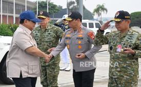 Presiden RI Prabowo Subianto di Base Ops Lanud Halim Perdanakusuma, Jakarta Timur, Selasa (23/6/2026).