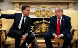 Sekretaris Jenderal NATO Mark Rutte dan Presiden Amerika Donald Trump