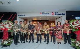 Peresmian Kantor Cabang Pembantu (KCP) Bank Jakarta Kebayoran Park di Kebayoran Lama, Jakarta Selatan, Senin (20/7/2026), yang berkonsep future branch.