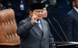 Presiden Prabowo Subianto menyampaikan pidato kenegaraan dalam Sidang Tahunan MPR RI dan Sidang Bersama DPR RI-DPD RI Tahun 2026 di Gedung Nusantara, Kompleks Parlemen, Jakarta, Jumat (14/8/2026).