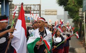 SMP dan SMA Labschool di seluruh wilayah Jakarta serentak menggelar Lari Lintas Juang (Lalinju) sebagai bagian dari peringatan HUT ke-81 Kemerdekaan Republik Indonesia.