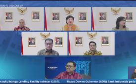 Tangkapan layar konferensi pers Rapat Dewan Gubernur Bank Indonesia (RDG BI) Bulan Agustus 2026 yang digelar secara daring, Rabu (19/8/2026). 
