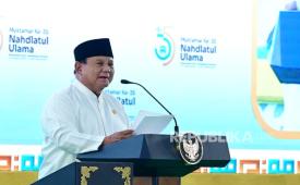 Presiden RI Prabowo Subianto membuka Muktamar ke-35 Nahdlatul Ulama (NU) di Ponpes Bahrul Ulum Tambakberas, Kabupaten Jombang, Provinsi Jawa Timur, Kamis (27/8/2026).