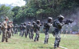 Latihan Gabungan Bersama (Latgabma) Super Garuda Shield (SGS) 2026 Marfor berlangsung di Teluk Pandan, Kabupaten Pesawaran, Provinsi Lampung, Kamis (3/9/2026).