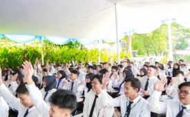 Peserta mengikuti kegiatan SMK Go Global yang digelar di Universitas Teknologi Bandung (UTB), Jawa Barat.