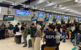 Suasana Bandara Soekarno-Hatta seusai ada pembaruan status operasional bandara, Ahad (6/9/2026). Akibat erupsinya Gunung Anak Krakatau, Bandara Soekarno-Hatta sempat ditutup.