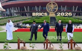 Presiden RI Prabowo Subianto menghadiri KTT BRICS 2026 di New Delhi, India, Sabtu (12/9/2026).