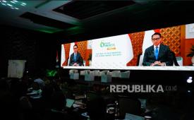 Wakil Menteri Luar Negeri Republik Indonesia Arif Havas Oegroseno menyampaikan program biodiesel Indonesia memiliki posisi strategis dalam ketahanan energi global di 6th Palm Biodiesel Conference, Nusa Dua, Bali, Kamis (17/9/2026).