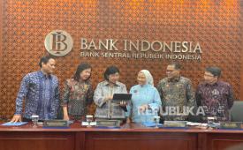 Konferensi pers Rapat Dewan Gubernur Bank Indonesia (RDG BI) Bulan September 2026 di Kompleks BI, Jakarta, Rabu (23/9/2026).