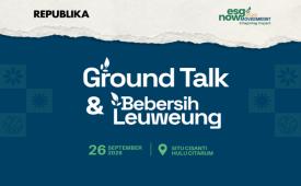 Republika menyelenggarakan ESG Now Ground Talk dan Bebersih Leuweung 2026 di kawasan Situ Cisanti, Bandung, Jawa Barat, Sabtu (26/9/2026).
