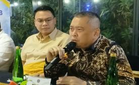 Menteri Perhubungan Dudy Purwagandhi dan Wakil Menteri Komunikasi dan Digital Angga Raka Prabowo dalam acara Lokakarya Forwahub-BKIP bertajuk 