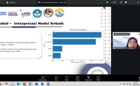 Tim peneliti Universitas Nusa Mandiri (UNM) memaparkan hasil inovasi kecerdasan buatan (Artificial Intelligence) NutriExplain dalam Monitoring dan Evaluasi Internal Laporan Kemajuan Hibah DPPM Kemdiktisaintek Tahun 2026. 