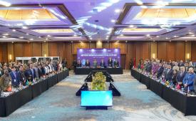 Peserta mengikuti dialog global tentang tata kelola royalti hak cipta lintas negara di era digital di Bali, Rabu (7/10/2026).