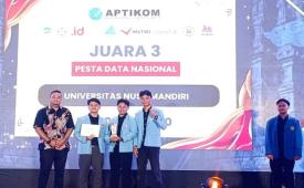 Mahasiswa Program Studi (prodi) Sains Data Universitas Nusa Mandiri (UNM) yang tergabung dalam Tim Semper Fidelis meraih Juara 3 pada ajang Pekan Data Nasional (PeDaS) 2026.