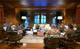 Presiden RI Prabowo Subianto menerima kunjungan Sekjen PBB Antonio Guterres di kediaman pribadi Hambalang, Kabupaten Bogor pada Ahad (18/10/2026).